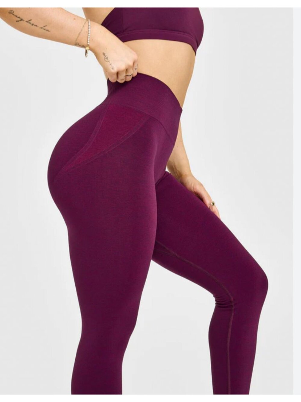 ONER ACTIVE EffortlessLift™ Seamless Leggings - Small SHORT Ripe Fig